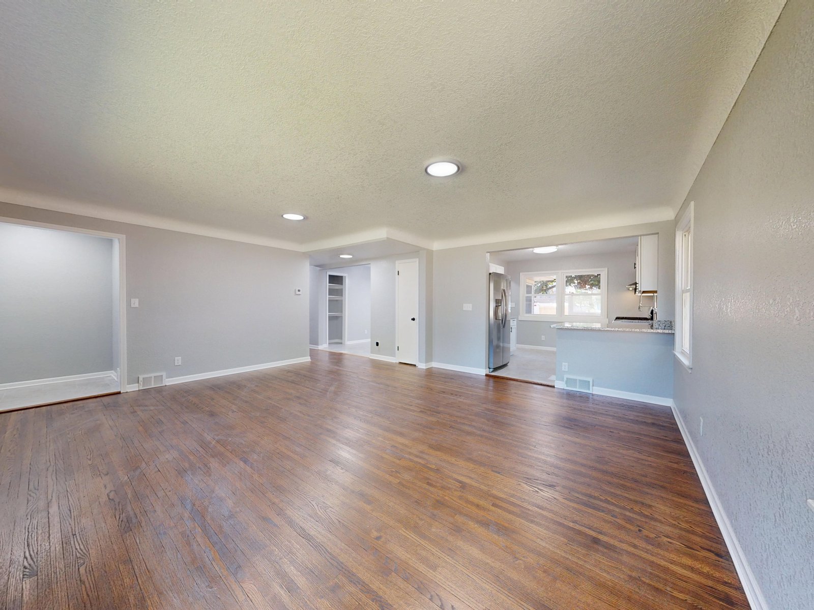 Hardwood project — open-plan floor